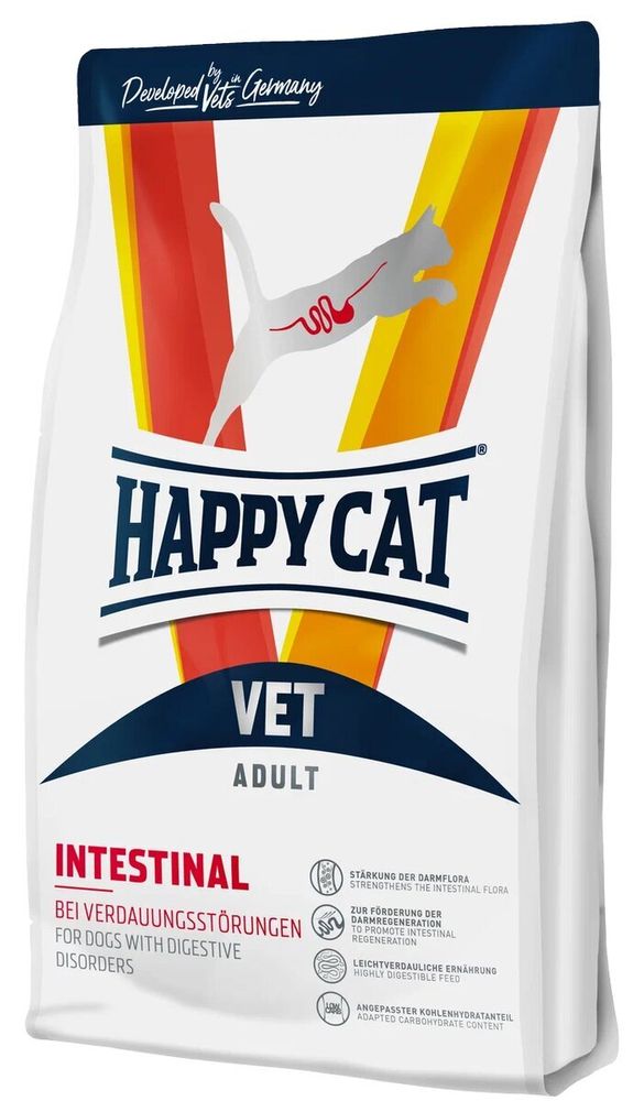 Сухой корм Happy Cat Vet Intestinal для любых кошек с чувствительным пищеварением 1 кг