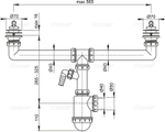 Сифон для мойки AlcaPlast A449P-DN50/40