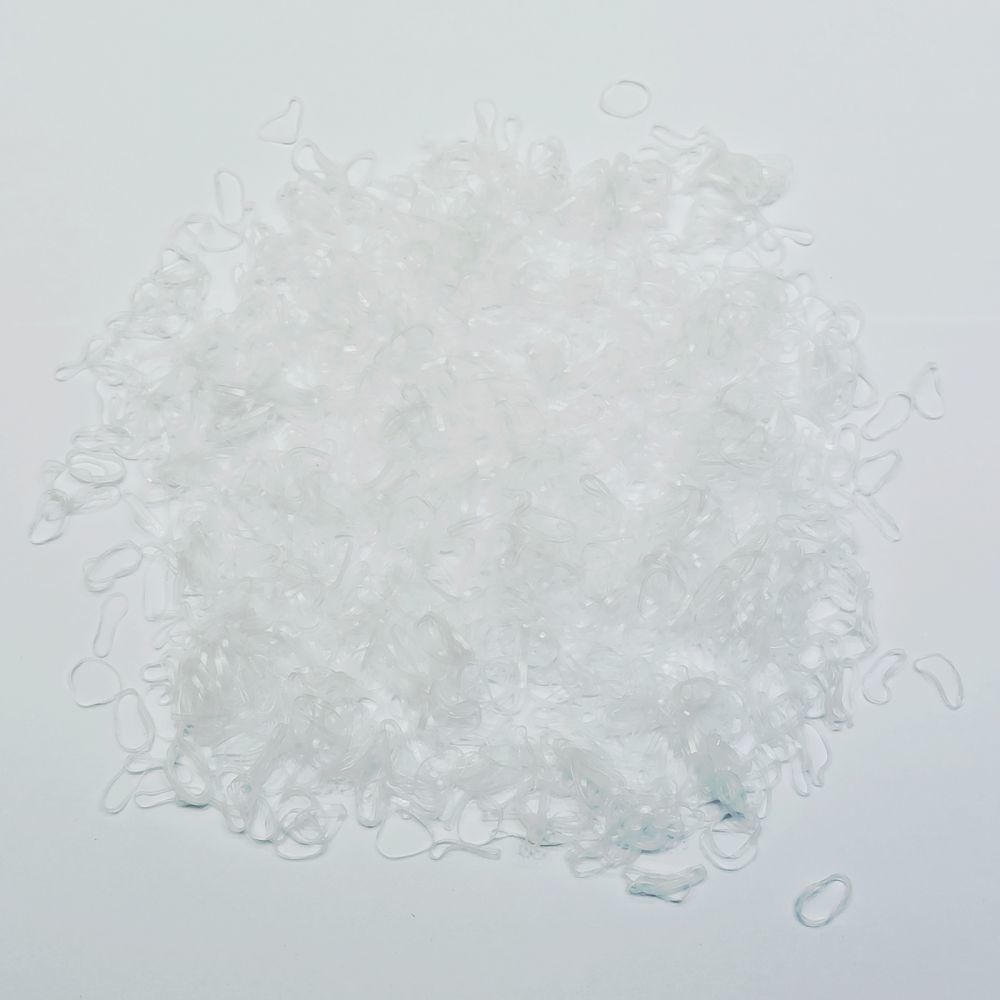 Силиконовые резинки для волос, диаметр 10 мм, ширина 1,5 мм, цвет: прозрачные (1уп = 50г ~2800шт)