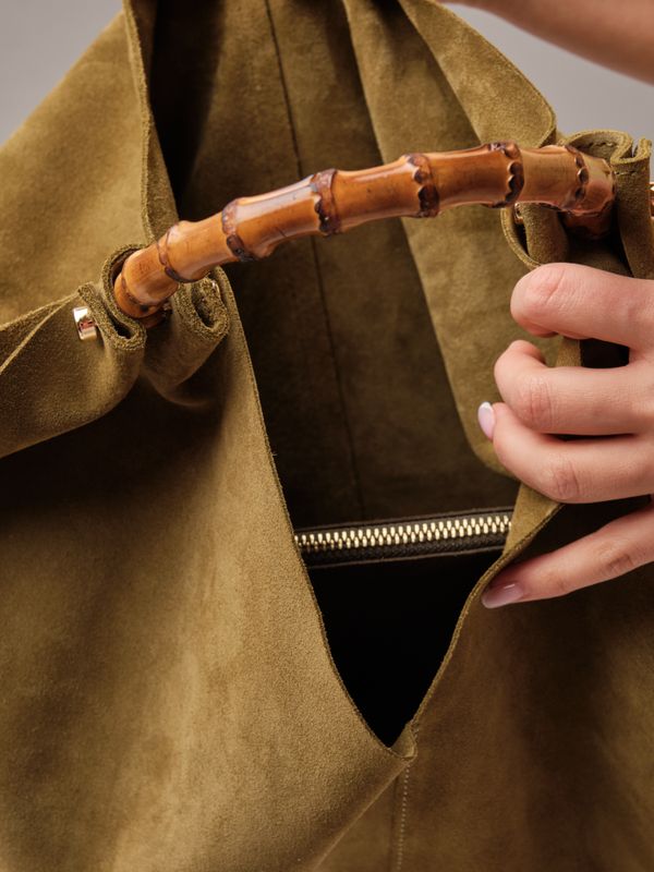 Замшевая сумка Bamboo DBR 30990 белый мох