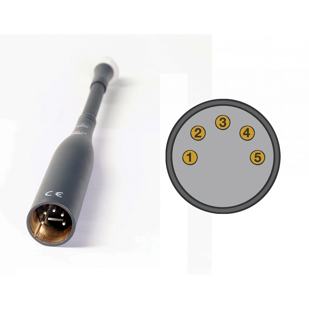 AKG GN30E 5-pin 30см Gooseneck, встроенный в корпус адаптер фантомного питания с разъемом 5pin-XLR, LED-подсветка