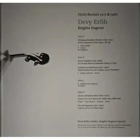 Devy Erlih - Violin Recitals 1971 & 1980 LP