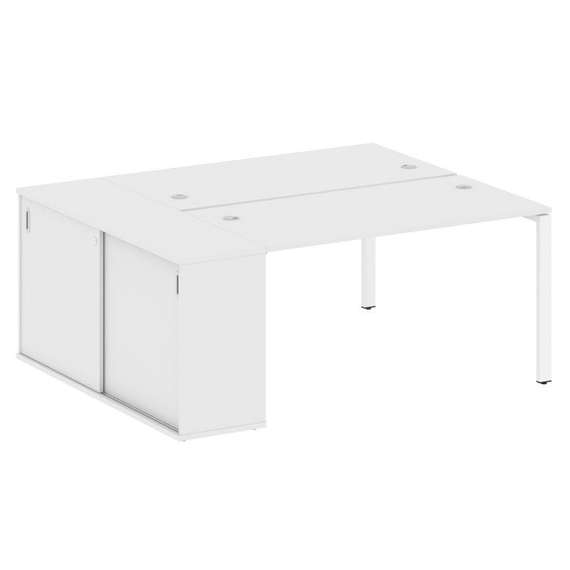 Метал Систем Рабочая станция с шкафом-купе на П-образном м/к БП.РС-СШК-1.3 Т