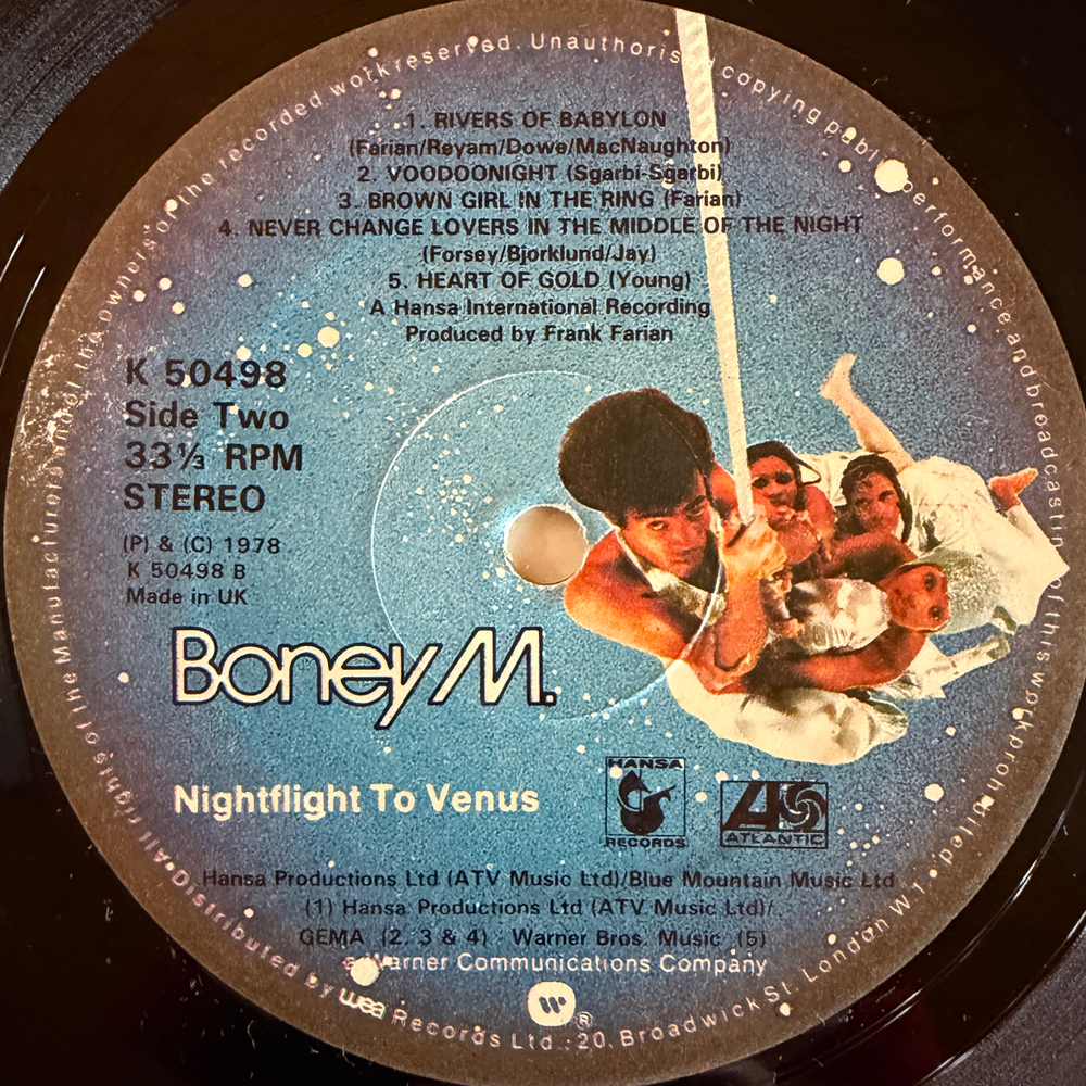 Boney M. – Nightflight To Venus (Англия 1978г.)