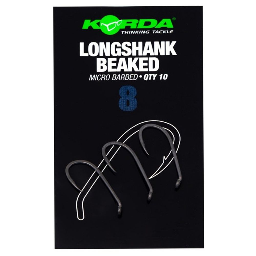 KORDA Крючок Longshank Beaked №8 с бородкой