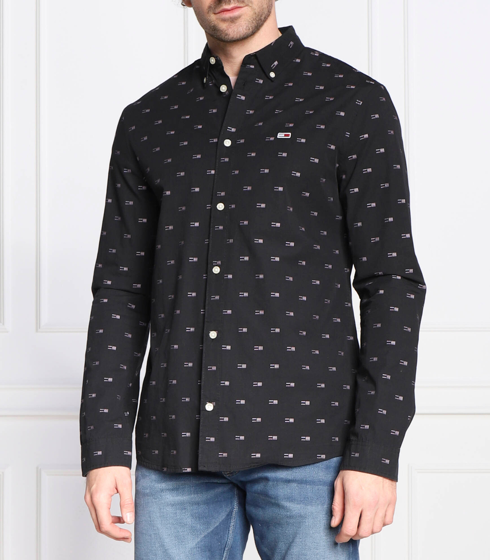 рубашка essential dobby Tommy Jeans - черный(DM0DM15111)