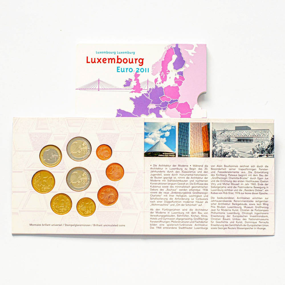 Luxembourg 2011 Year Set + 2 Euro "50th Anniversary of the Appointment of Grand Duke Jean"