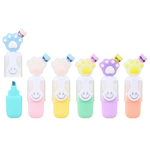 Маркер текстовыделитель Basir, серия "Лапки", пастельные цвета, 6 шт, с фигуркой на корпусе