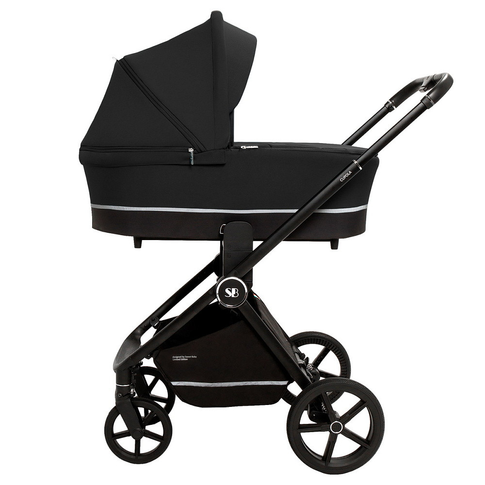 Коляска 4 в 1 Sweet Baby Cupola New + автокресло Elegante Plus с базой i-Size ISOFIX DK780 Moon Black