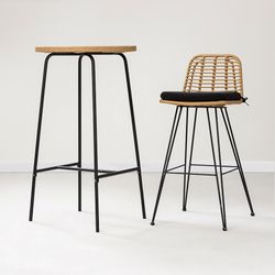 Стул барный Vetle Flat, ротанг