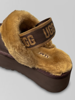 Угги 13474 замшевые на платформе с мехом и резинкой сзади