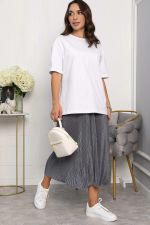 Юбка Звездный микс (серебро) Ю14062-22М LT Collection