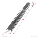 ЗУБР 30х300 мм, Усиленное двутавровое слесарное зубило по металлу, Профессионал (2104-30)