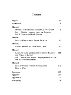Problem of Ethnicity - The United Nations and Kosovo Crisis | Jasvir Singh