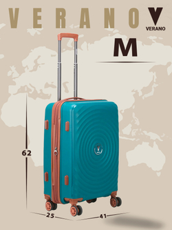 Чемодан средний "Verano" из полипропилена, съёмные колёса
