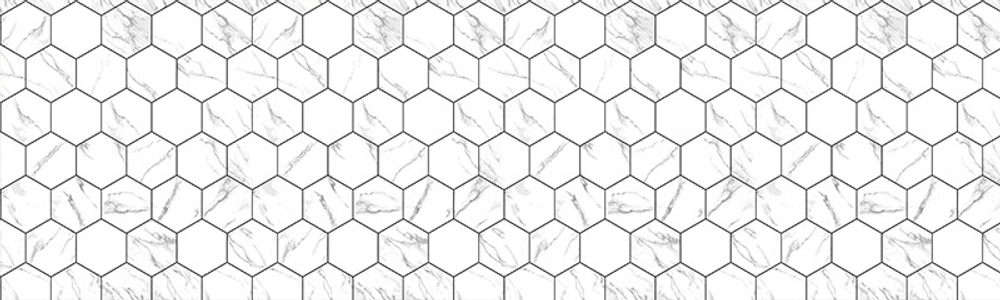 Кухонный фартук Соты мрамор 2000х600 мм