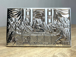 Тайная Вечеря, прямоугольная, белое дерево 90х150