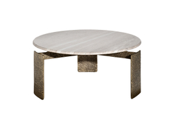 Стол журнальный мраморный d100x45см Garda Decor