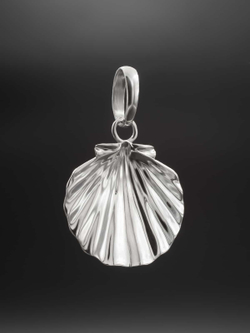 Подвес Ракушка морская из серебра