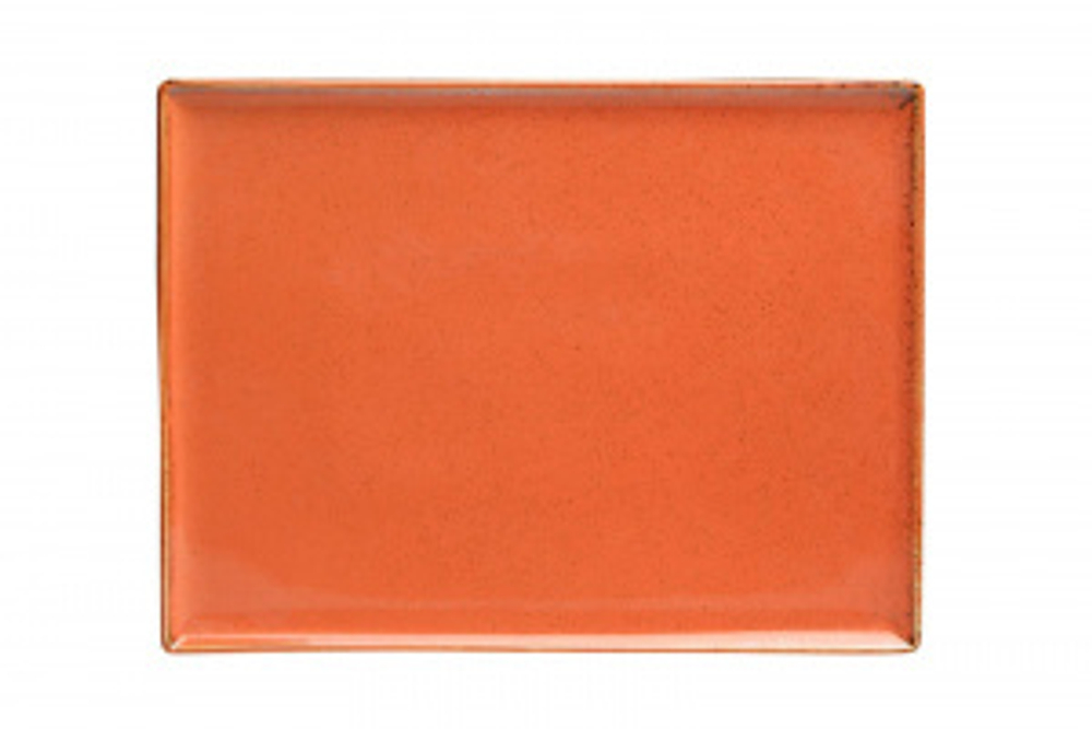 Блюдо прямоугольное 21х27см фарфор цвет оранжевый Seasons