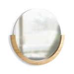 Зеркало Mira Ø54 см светлое дерево