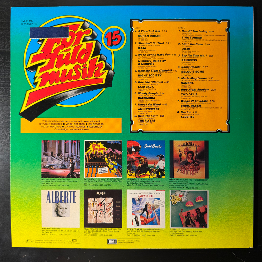 Сборник For Fuld Musik 15 (Скандинавия 1985г.)