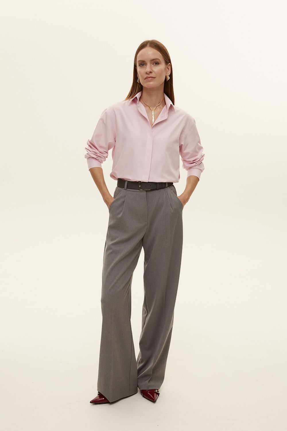 Рубашка Хельсинки розовая вискоза