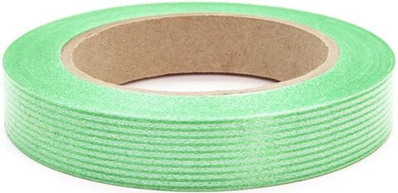Лента (2 см*50 м) ЭКО, Тонкие полоски, Зеленый, 1 шт.