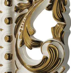 Консоль ISABELLA 80 арт. TS-10108-W/B белый глянец с бронзой