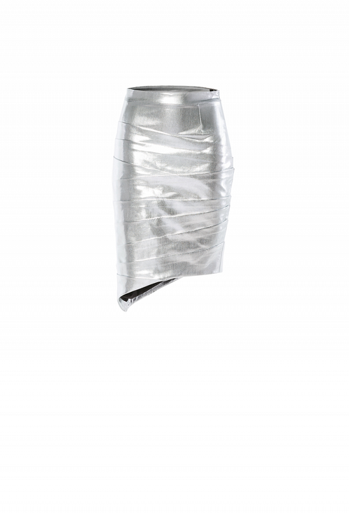 Юбка карандаш с ассиметричными складками 21 -19SS