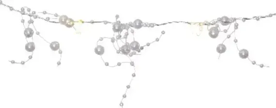 Гирлянда String Pearls Жемчужина, на батарейках, теплое белое свечение (728-34)