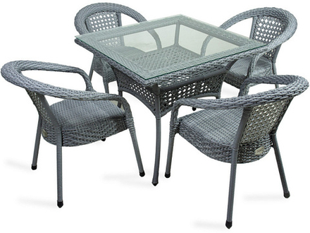 Комплект садовой мебели AIKO Deco 5045П квадратный (серый)