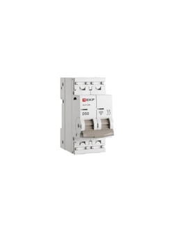 Выключатель автоматический 2п D 50А 4.5кА ВА 47-63N PROxima EKF M634250D