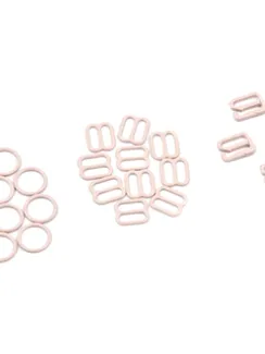 Набор металлофурнитуры серебристый пион 168, 10 мм