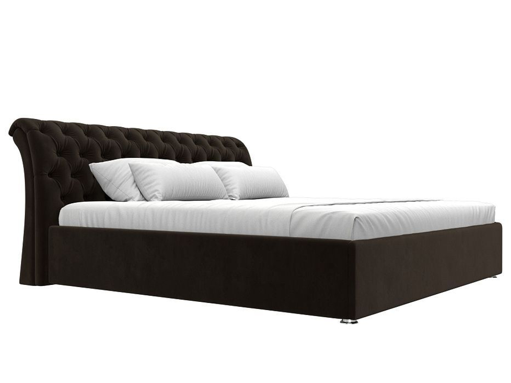 Кровать интерьерная Сицилия 200, Коричневый, Микровельвет, 120896