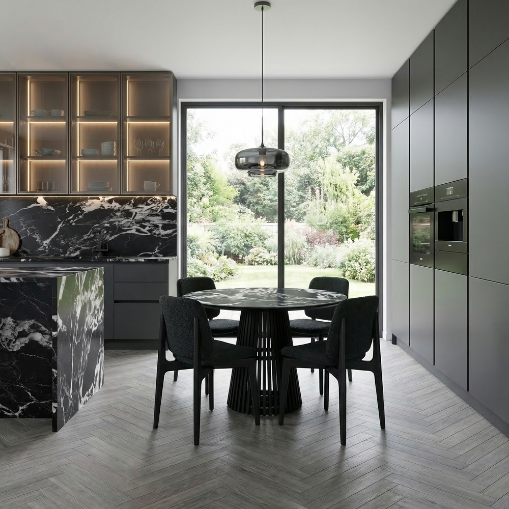 Дизайнерский стол LINES CERAMIC black