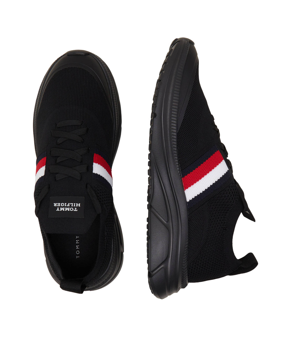 Кроссовки KNIT STRIPES ESS Tommy Hilfiger - черный(FM0FM04798)