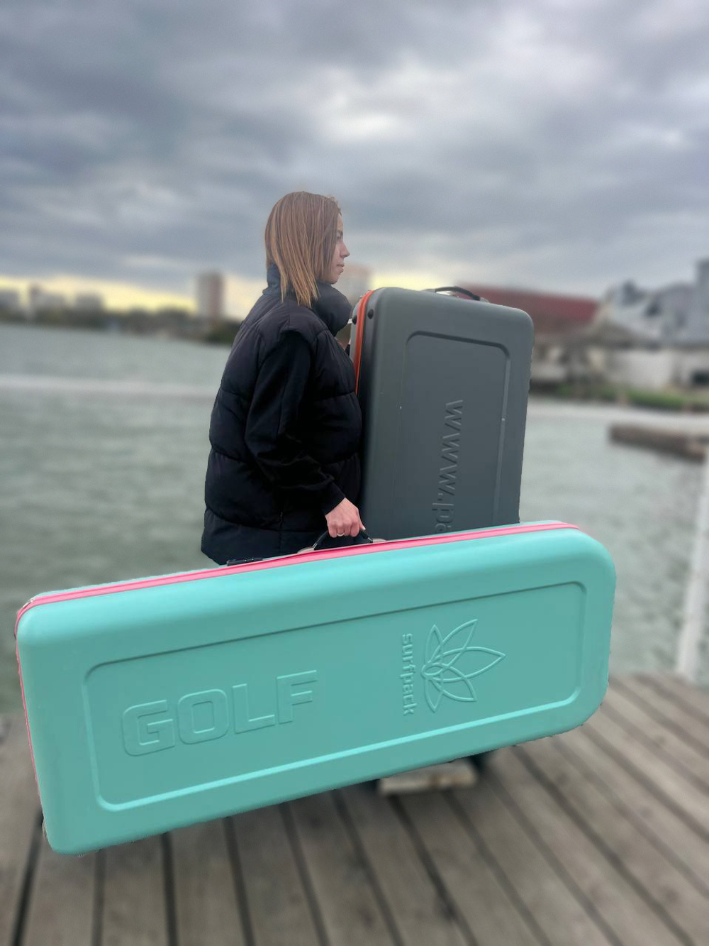 Чехол защитный для вейксерфа на колесах SurfPack водонепроницаемый ударопрочный 53"
