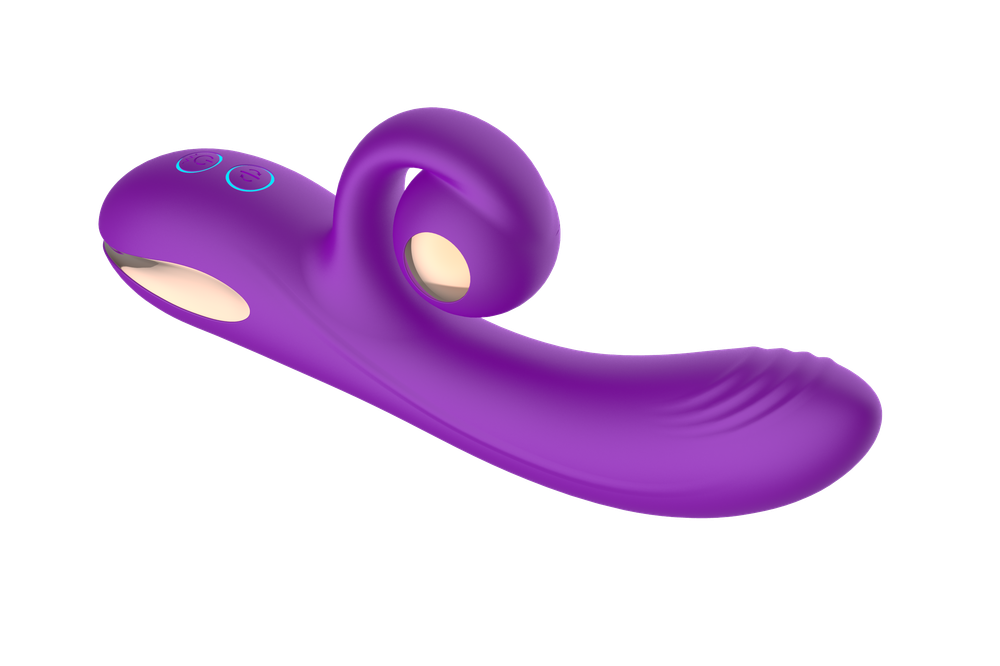 Силиконовый вибратор-кролик с функцией вращения SW3052-purple
