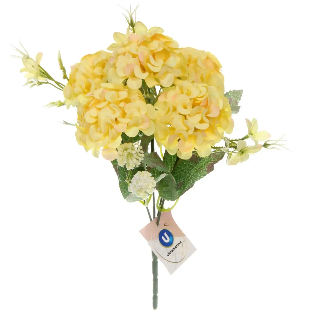 Искусственные цветы «Летнее вдохновение» Гортензия 30см цвет желтый
