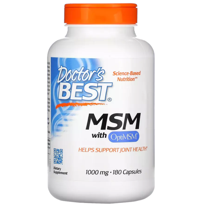 МСМ с OptiMSM 1000 мг, MSM with OptiMSM 1000 mg, Doctor's Best, 180 капсул