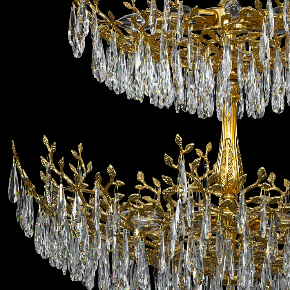 Citilux RITZ CL310262 Люстра хрустальная подвесная Золото