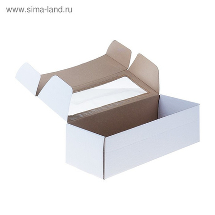 Коробка самосборная бесклеевая, крафт, белая, 16 х 35 х 12 см