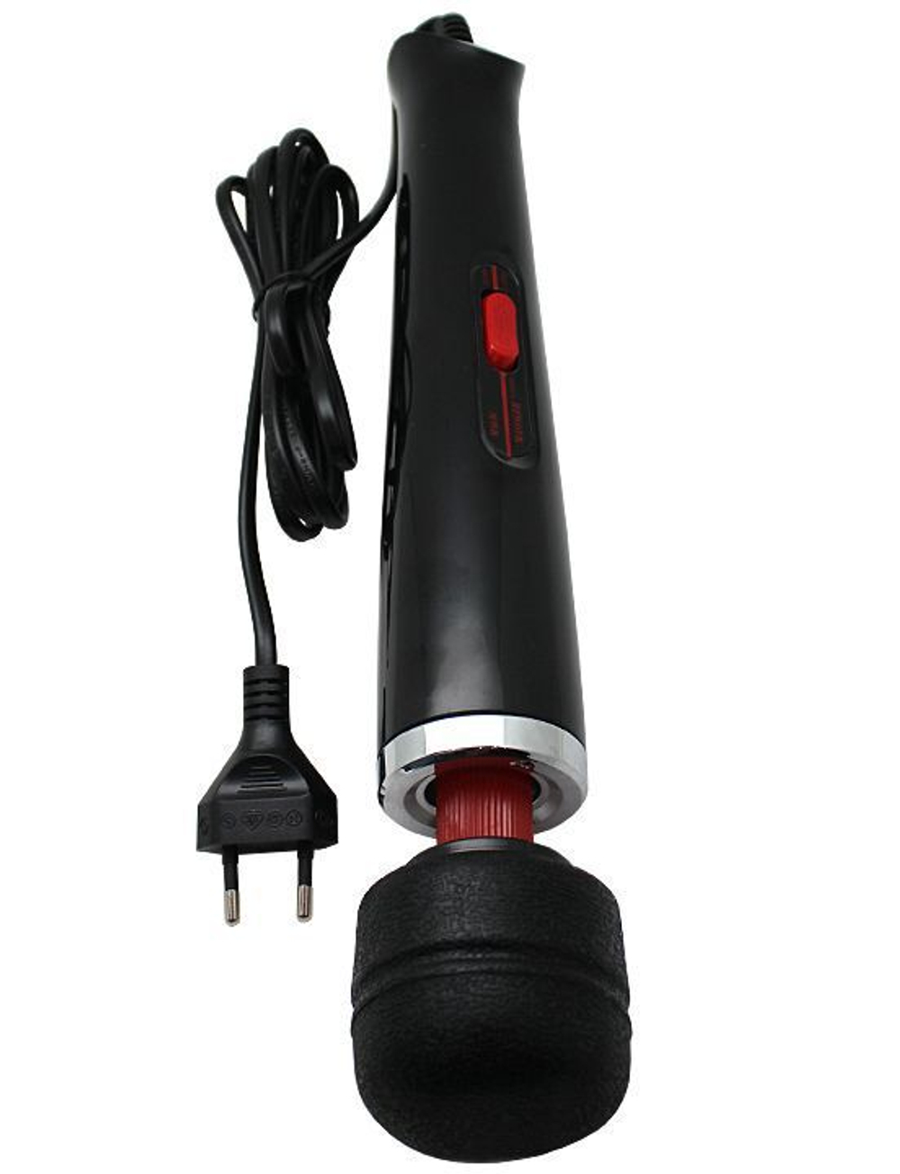 Чёрный жезловый вибратор с 2 скоростями (Цвет: черный)