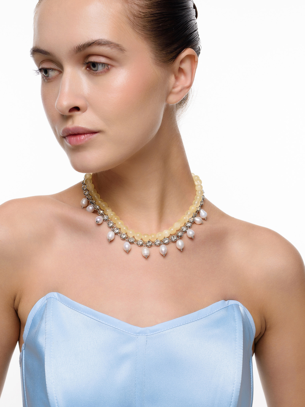 Колье "Rich Yellow" Silver