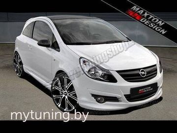 Накладка переднего бампера OPC line Opel Corsa D