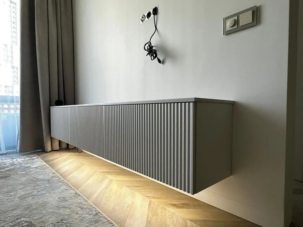 Подвесная тумба МДФ под заказ с подсветкой