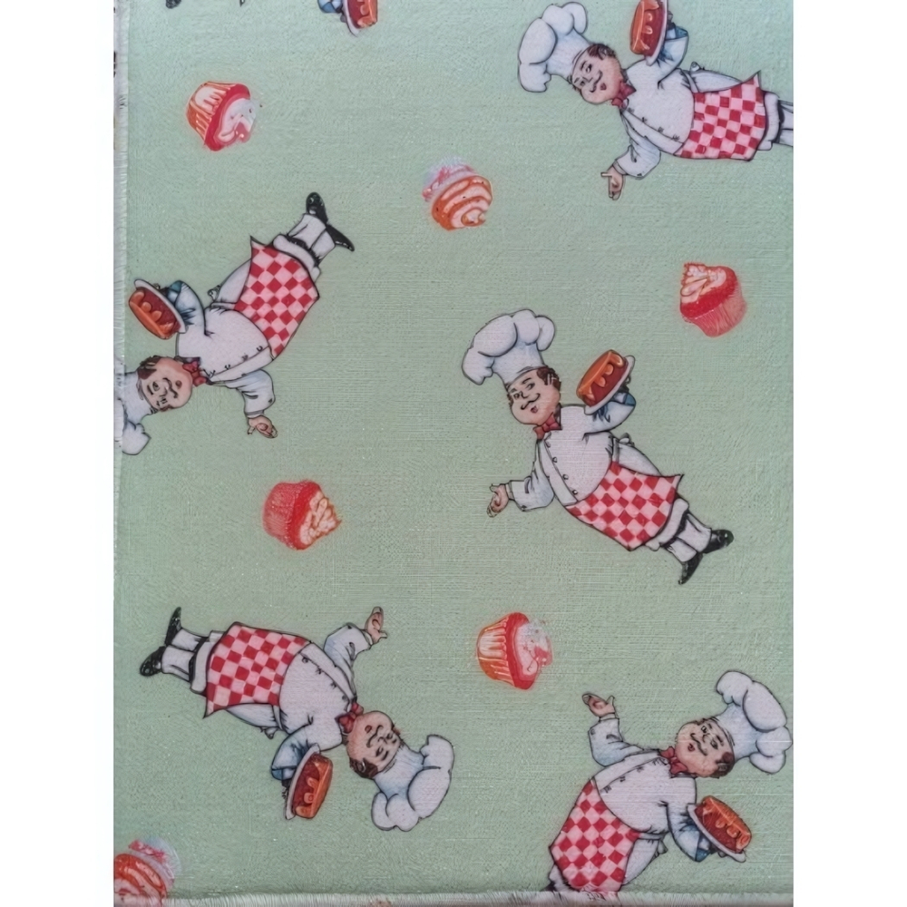 Коврик для сушки посуды 30*38см «Поваренок» мятный