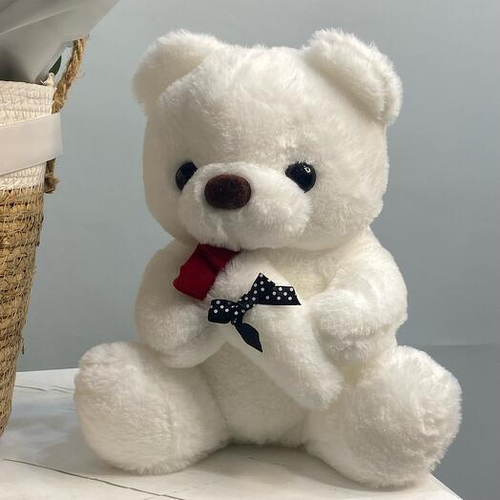 Мишка с розочкой в руках. Мягкая игрушка 001 Chalet Green