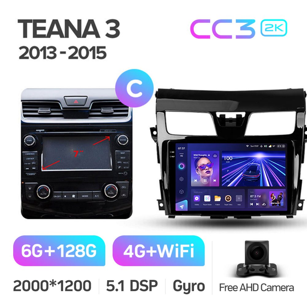 Teyes CC3 2K 10,2"для Nissan Teana 2013-2015
